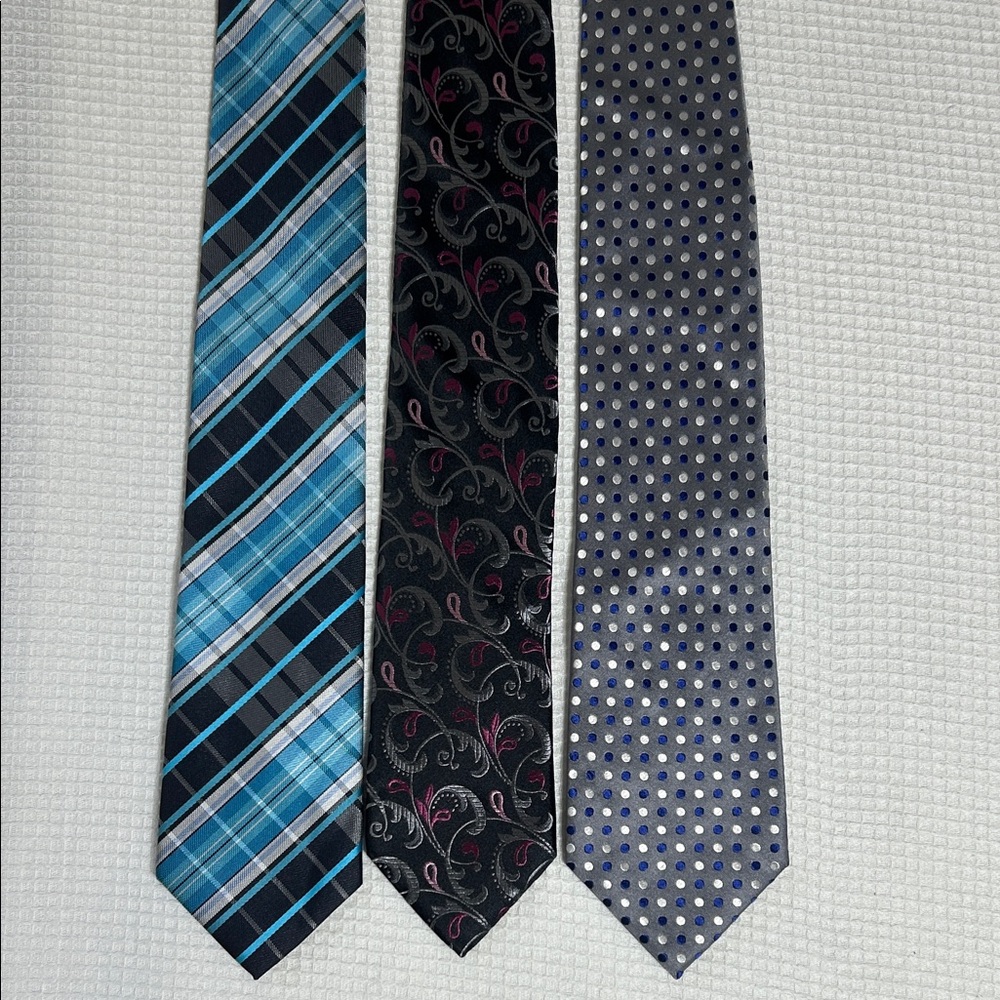 Croft & Barrow Men's Tie Trio - Blue, Black, Gray